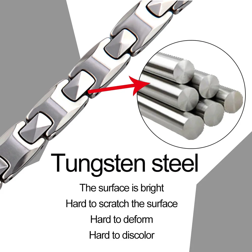 5 in 1 Titanium Silicone Magnetic Energy Armband Power Bio Bracelet Health Pain Relief Magnet Health Bracelet