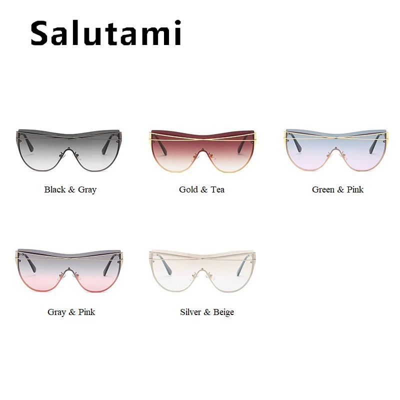 Большие цельные солнцезащитные очки для женщин, новинка, роскошные брендовые солнцезащитные очки из сплава, мужские винтажные плоские защитные очки Oculos Feminino