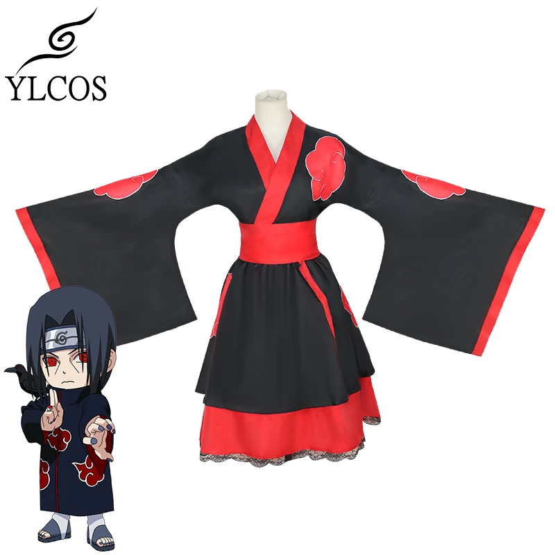 Anime naruto akatsuki uchiha itachi cosplay quimono feminino meninas vestido  diário festa de halloween terno| | - AliExpress