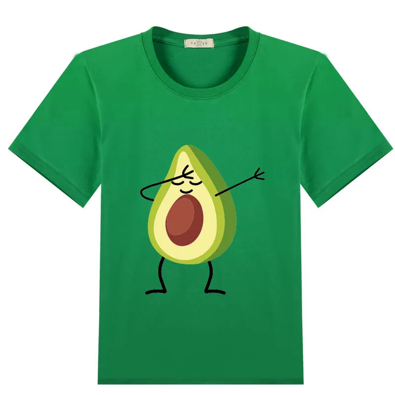 

2021 Summer Dabbing Avocado Funny Short T Shirt For Boys Gilrs Lovely School Cute Tees