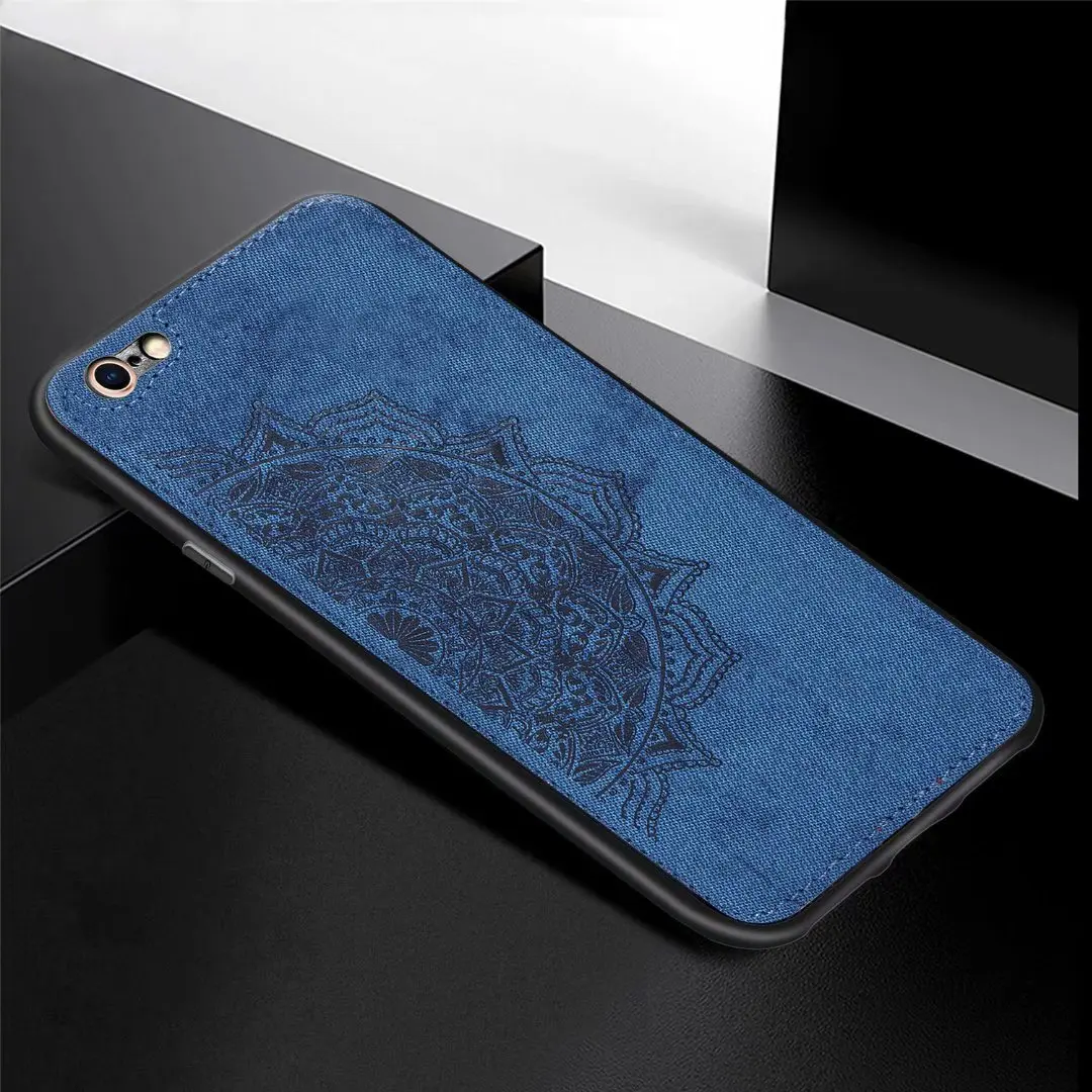 3D Fabric Pattern With Softness TPU Case For iPhone 11 Pro 6 6S 7 8 Plus For iPhone X XS XR Max PC Panel Shock-proof Cover