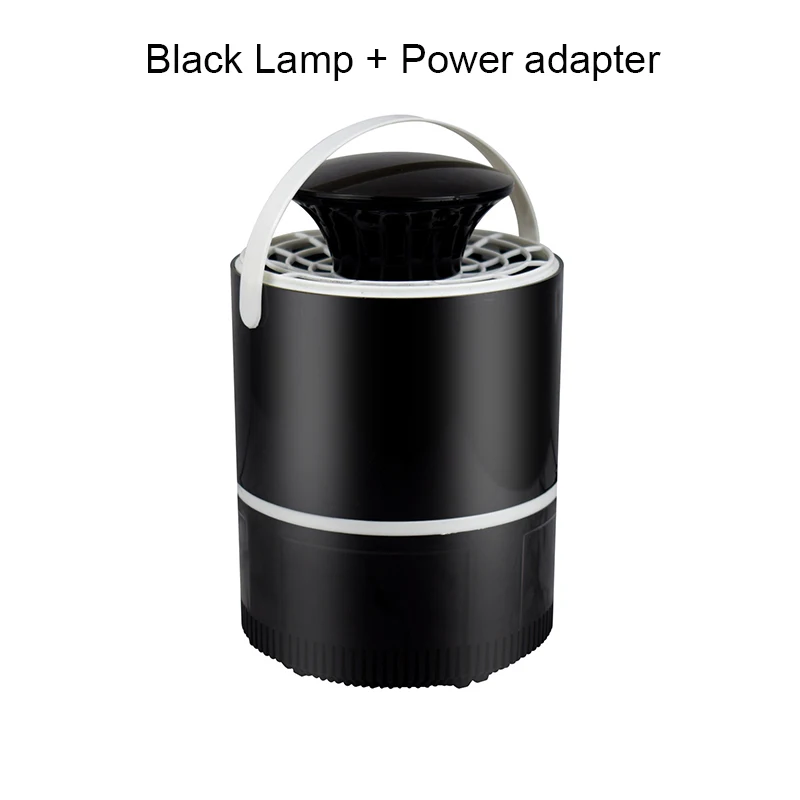 Black with adapter USB Mosquito Killer лампа Светодиодный УФ анти-ловушка для насекомых лампа Moskito насекомых Muggen Killer лампа муха Жук Zapper Для Домашнее внутреннее наружное - Цвет: Black with adapter