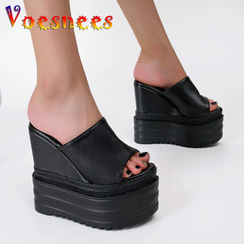 Voesnees Summer Antiskid Women Slippers Fashion Outdoor Open Toe Wedge Sandals Waterproof Platform Slides Casual Shoes 2022 New | Обувь