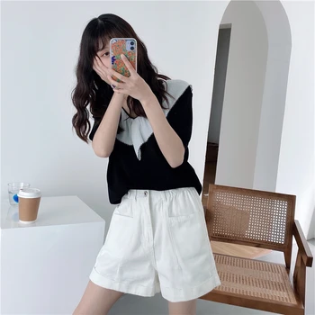

Summer 2020 popular solid color cool casual comfortable leggings wear small shorts 919
