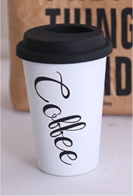 Coffee white 400 мл, чашка в скандинавском стиле с крышкой, креативная чашка для кофе, чая, напитков, пищевая нержавеющая сталь, сок, домашний бар, кружка для путешествий, цилиндрическая - Цвет: Coffee white