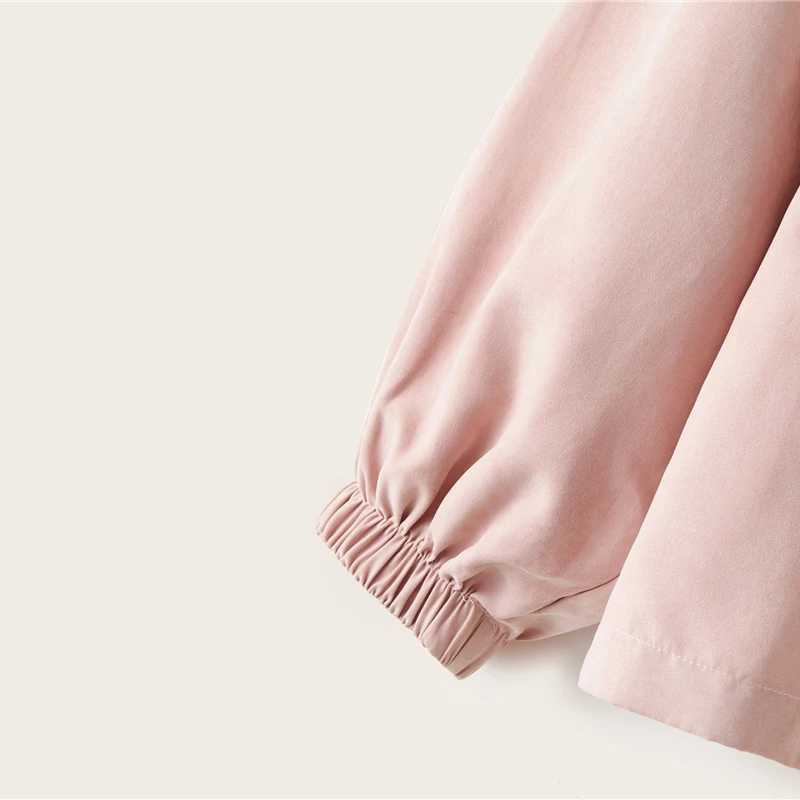 Dotfashion, повседневная женская куртка с капюшоном и завязками на талии, осень, с буквенным принтом, Лоскутная Верхняя одежда, женские куртки на молнии