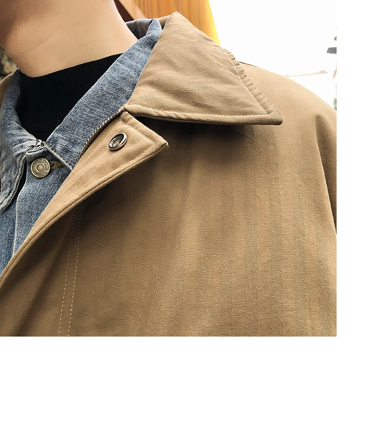 Winter Men's Waterproof Parkas Casual Loose Pocket Bread Cotton-padded Clothes Windbreaker In Warm Jackets Coat Overcoat