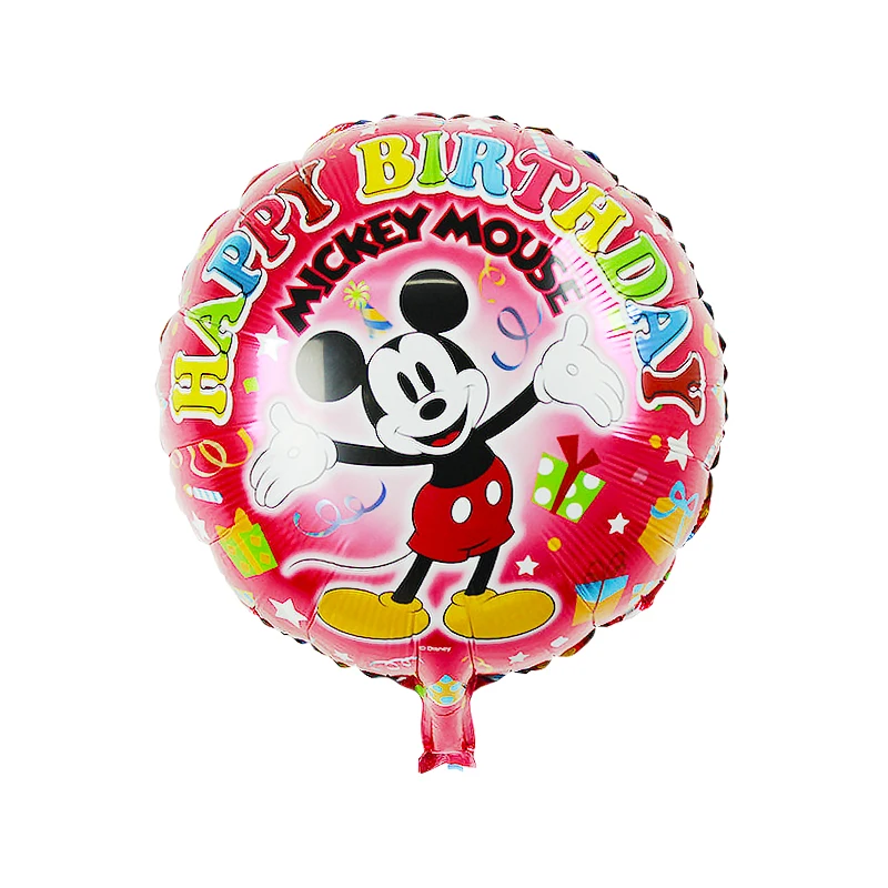 1 шт. большой размер Микки Минни Маус фольгированные шары день рождения игрушки мяч украшения классический детский душ - Цвет: round5