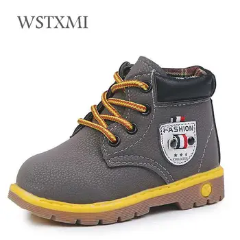 

Winter Martin Boots Kids Little Boys Leather Snow Boots Waterproof Toddler Baby Girls Boots Children Ankle Fashion Western Boots