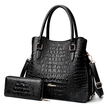 

2020 Spring Autumn New Fashion Bags Yellow Contrast Composite Bag Fashion Simplicity Shoulder Cross Handbag for Women Girls 2Pcs