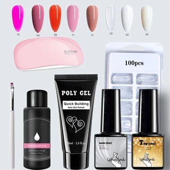 

Lghzlink Acrylic Poly Gel Nail Kits Gel for Building Nail Polish Nail Extension Builder Poly Gel Nail Kit Manicure Set