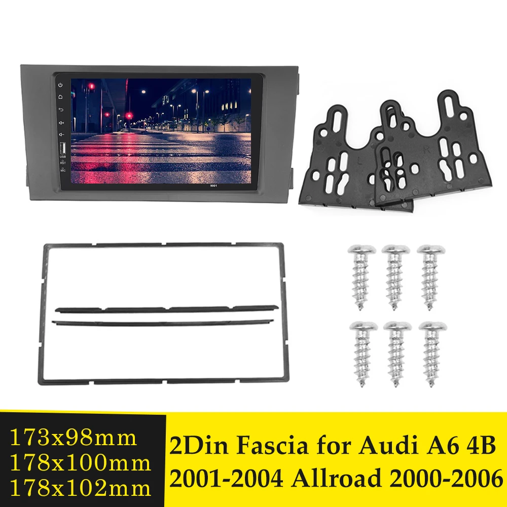 2 Din Автомобильная панель для Audi Allroad A6 2002-2006 отделка Авторадио комплекты
