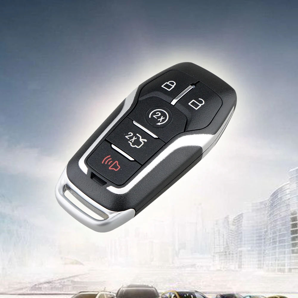 

Smart Remote Key Case 5 Button for Ford Edge Explorer Fusion 2015-2017 M3N-A2C31243300 Car Key Shell Uncut Blade No5