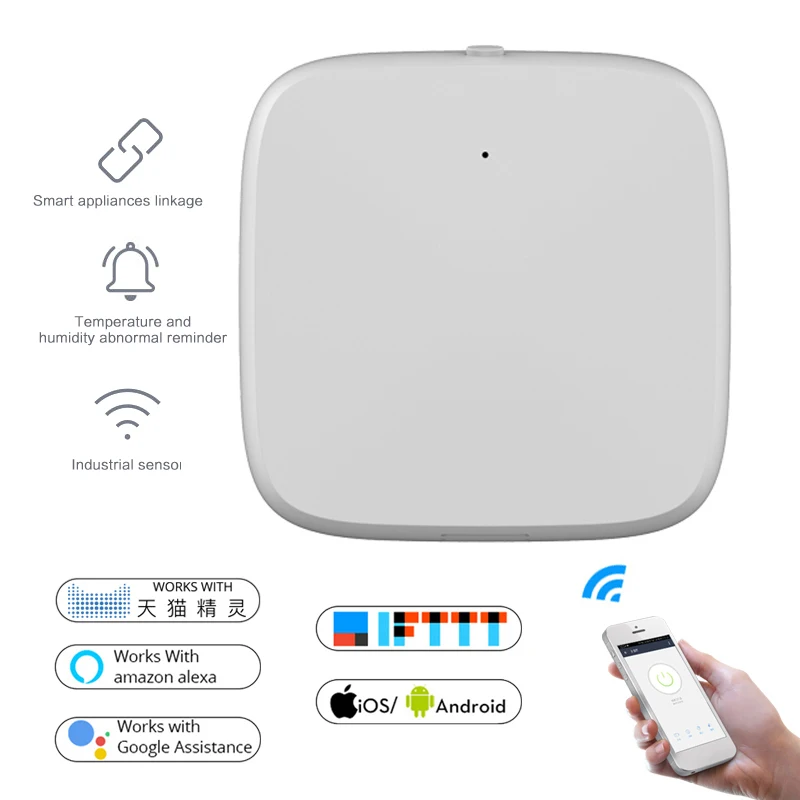 Датчик температуры и влажности Tuya Wi-Fi комнатный гигрометр термометр с
