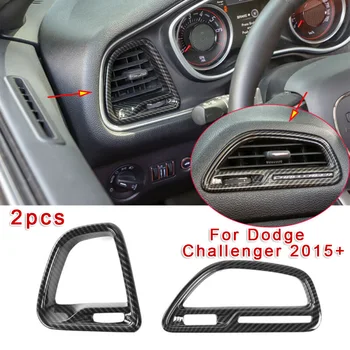 

2pcs Car Dashboard Side Air Vent Outlet Cover Trim Decor Fit For Dodge Challenger 2015-2020 ABS Plastic Decoration Trim