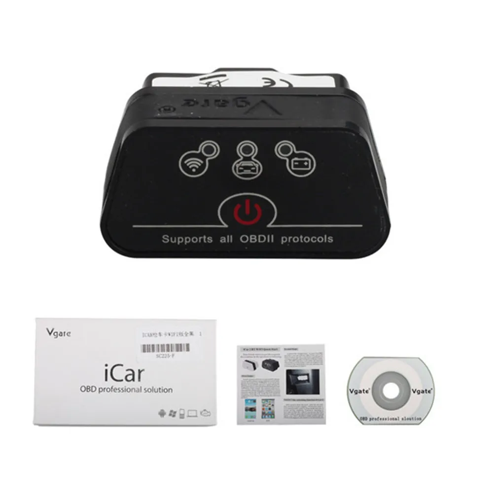 Оригинальный Автомобильный диагностический инструмент Vgate ICar2 Wifi OBD2 ELM327 для IPhone