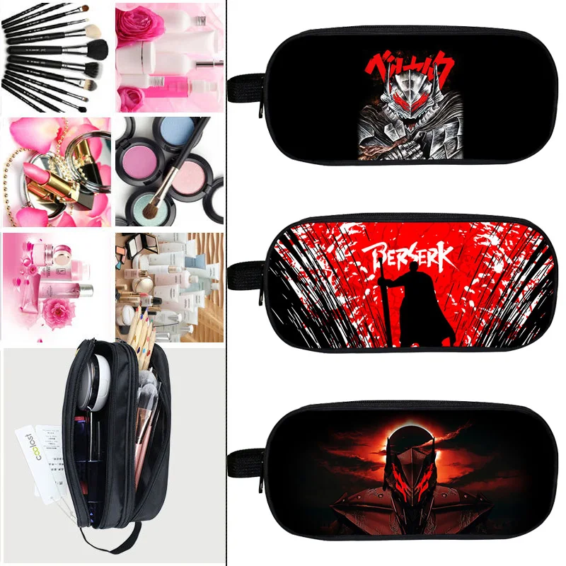

Japan 3D Anime Gatsu Berserk Pencil Case Makeup Box Stationery Gatsu Sacrifice Zodd Cosmetic Cases School Supplies Zipper Pouch