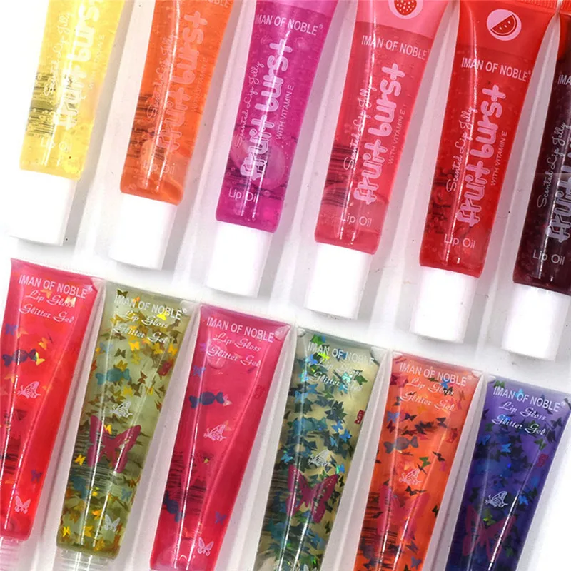 Fruit Burst Lip Oil Scented Lip gloss Plumping gloss Scented Jelly Gloss Moisturizer Shiny Vitamin E Mineral Oil