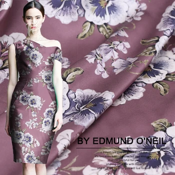 

Meet the purple digital painting stretch silk fabric for satin dress bazin riche getzner tissus au metre telas tissu tecido DIY