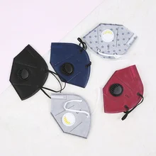 Противопылезащитная маска для лица с изображением рта PM2.5 анти Дымчатая маска для лица дыхательный клапан угольный фильтр респираторная Пылезащитная маска на рот