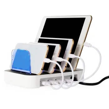 

Universal Holder Desktop Charger 4 Port USB Charging Station Organizer Multiple Usb Charger Phone Docking Station
