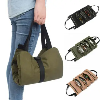 

Tools Storage Bag Organizer Large Portable Multi Pocket Zipper Convinient Tool Roll Up Bag Storage Pouch Tools Tote Carrier