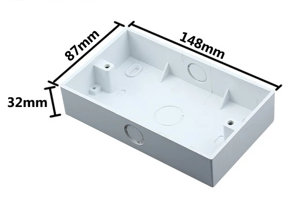 2 шт внешняя Монтажная коробка 144 мм* 79 мм* 47 мм для 146*86 мм стандартный переключатель и розетка применяются для любого положения поверхности стены
