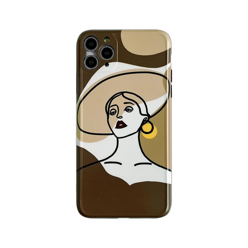 

Phone Cases Figure Art Linecover Waterproof Cover Apple for Iphone 7 8 X XR XS Max Pro 11 Plus Protection Geometric Anti-knock