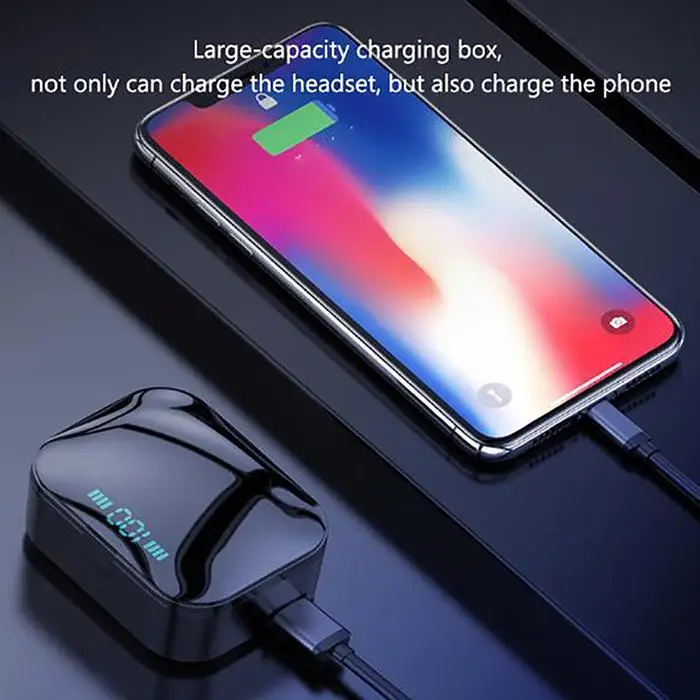 Беспроводные bluetooth-наушники стерео-вкладыши водонепроницаемые спортивные наушники мини невидимые наушники-капли TWS гарнитуры с зарядным чехлом