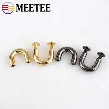 

6pcs Meetee 1cm Metal Bag Arch Bridge Shape O Ring Buckles for Handbag Wallet Clips Clasp Decoration Hardware Accessories F1-14