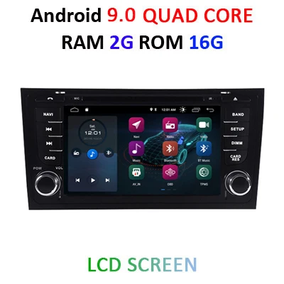 DSP ips 8 ядерный 4G 64G 2 Din android 9,0 Автомобильный мультимедийный dvd-плеер gps Навигация Аудио для Audi A6 S6 RS6 Автомагнитола стерео obd2 - Цвет: 2G 16G LCD