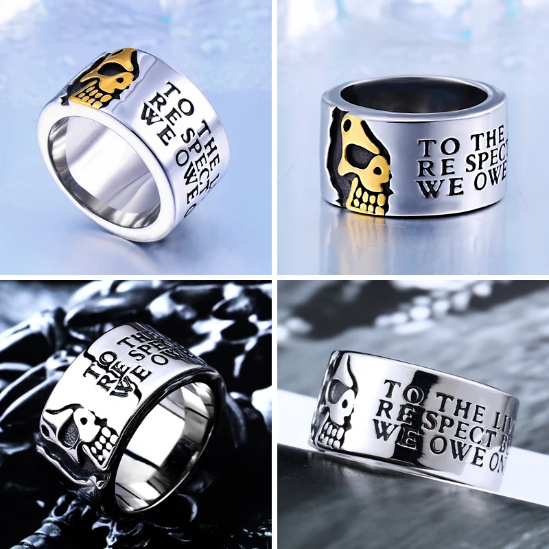 BEIER Gothic Classic Excalibur Skull Ring For Man Woman Personality Cool Exaggerated Stainless Steel Unique Jewelry BR8-047 BEIER Gothic Classic Excalibur Skull Ring For Man Woman Personality Cool Exaggerated Stainless Steel Unique Jewelry BR8-047