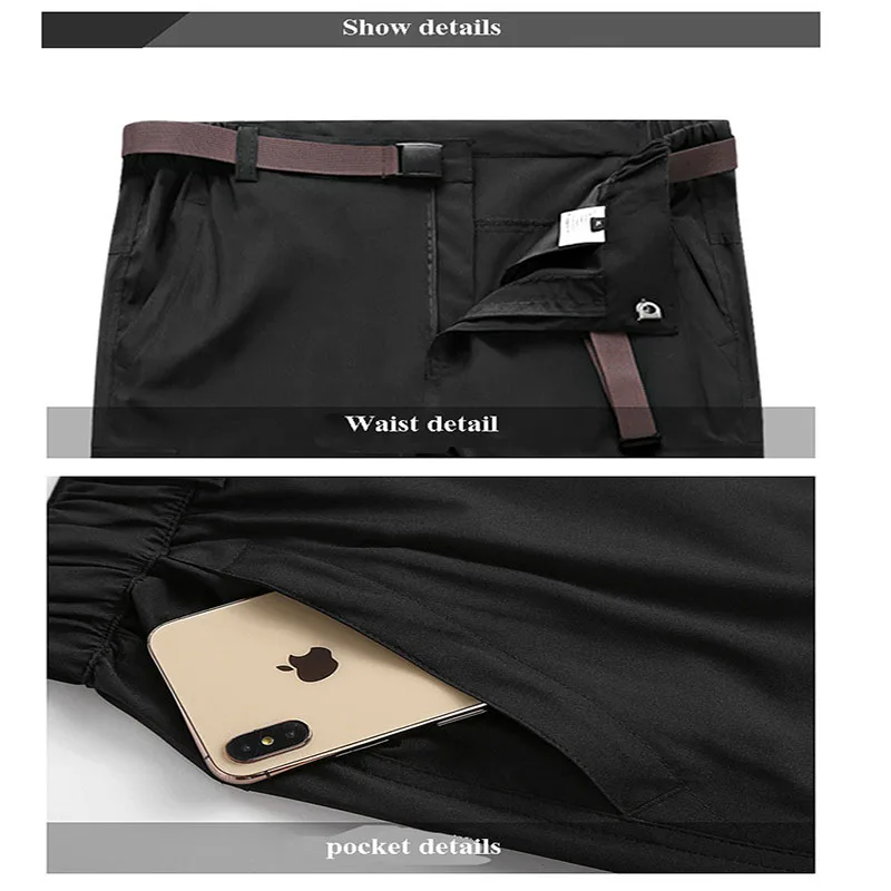 Hiking Pants Outdoor Quick Dry Removable Waterproof Cargo Pants