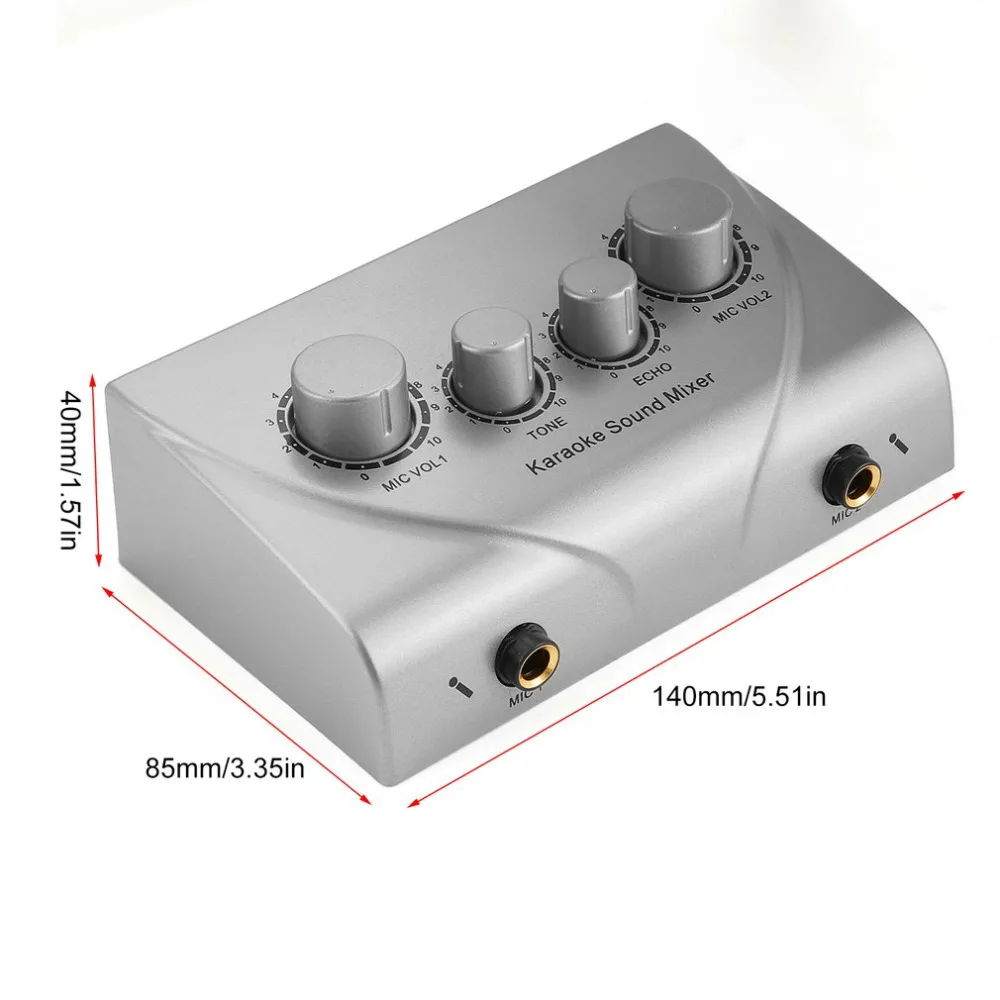 Звук Караоке миксер профессиональная аудиосистема портативный мини цифровой аудио звук караоке машина эхо-смеситель система дропшиппинг