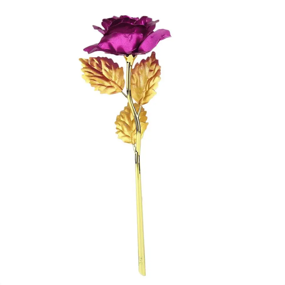 Rose red Украшение автомобиля креативный 24k Золотая фольга Роза творческие подарки длится навсегда Роза для любовника свадьбы Рождественский день подарки - Цвет: Rose red