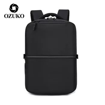 

OZUKO Men's Back Pack Anti-theft Bags for Men Waterproof Rucksack Quality Male Backpack Travel Backpacks USB Charging Casual