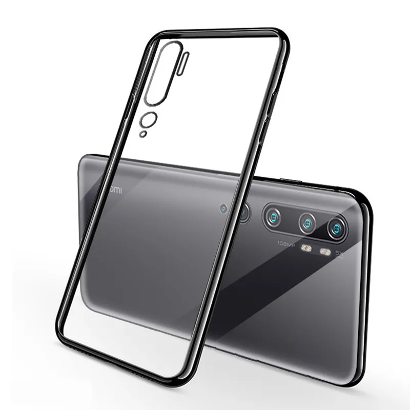 Soft Laser Plating Transparent Crystal Back Phone Case