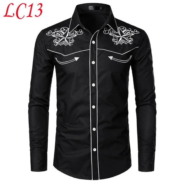 Stylish Western Cowboy Shirt Men Brand 