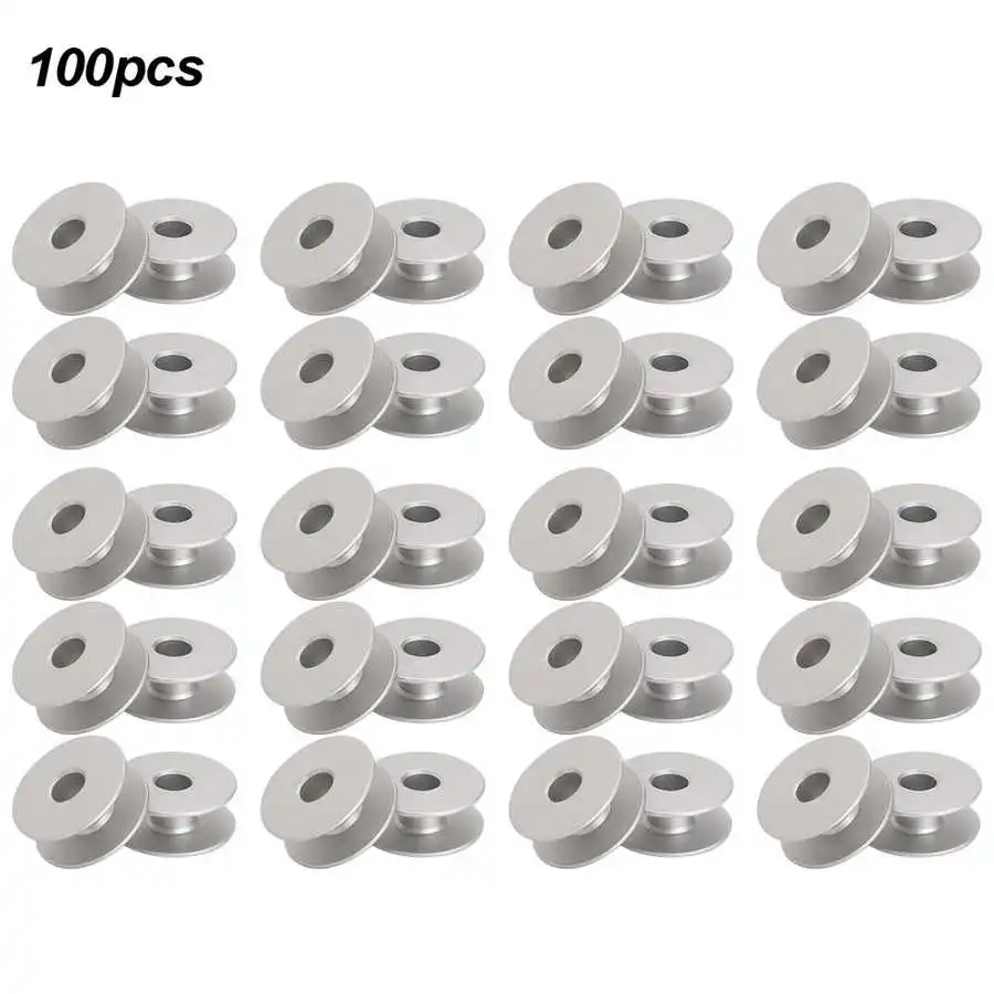 100Pcs Metal Sewing Bobbins Machine Accessories for Flat Embroidery Car Sewing Machine Replacement Sewing Bobbins Accessories