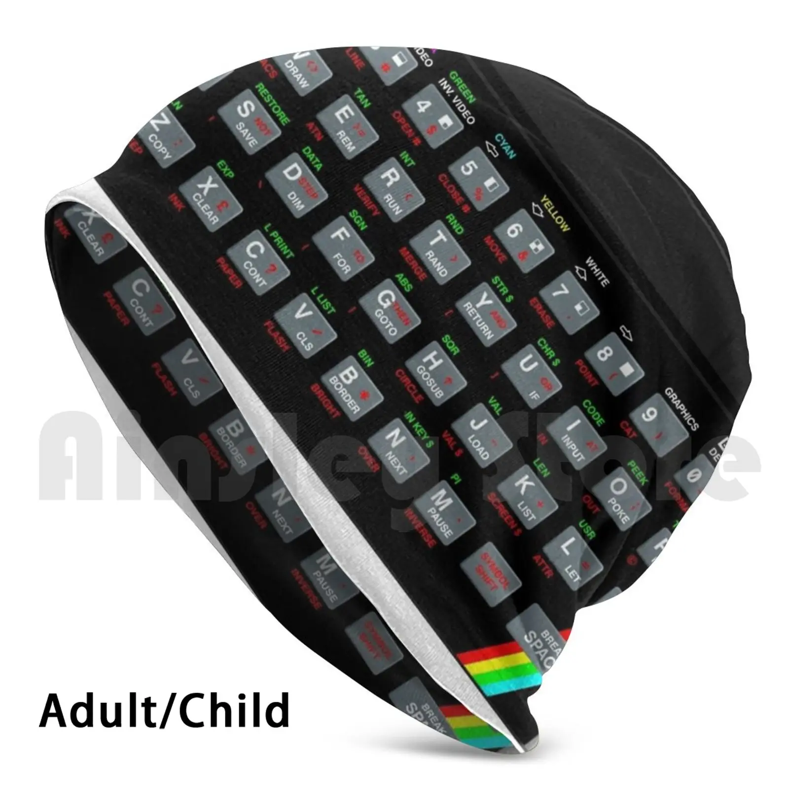 Zx Spectrum Beanies Pullover Cap Comodo Zx Spectrum Personal Computer Geek 80S Nerd Freak