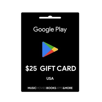 

US Google Recharge Card Google Play Gift Card Redeem Gift Card 5/10/15/25$