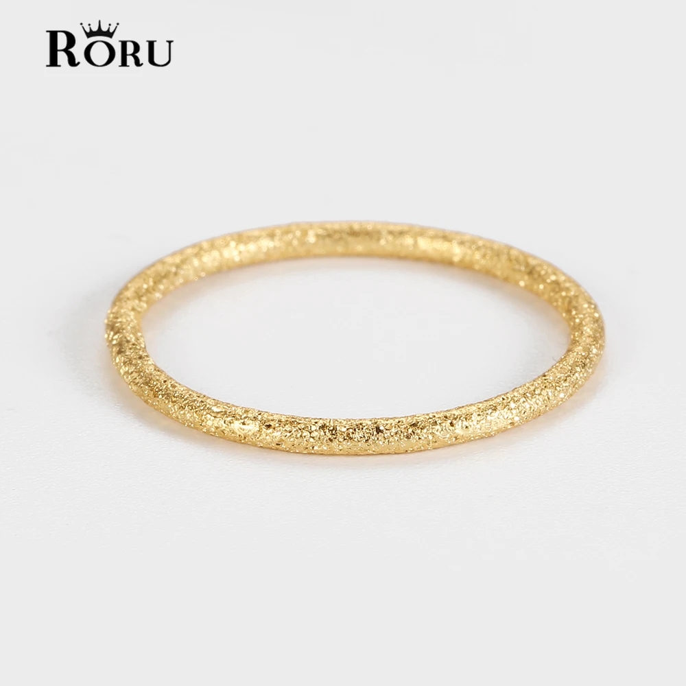 

925 Sterling Silver Thin Ring Rose Gold Dazzling Dull Polish Rings Minimalist Smooth Lines Ladies Ring Stackable Fine Jewelry