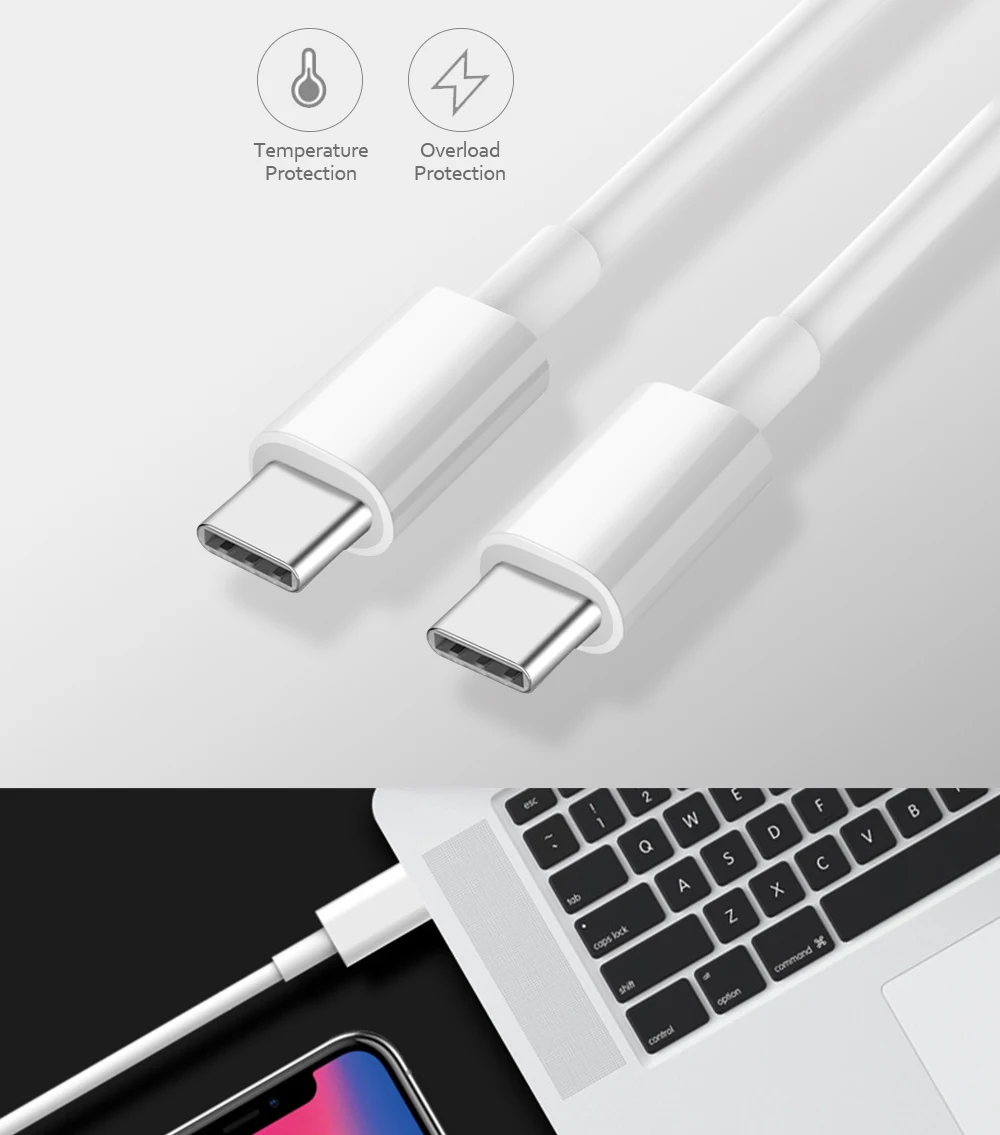 FBYEG usb type-C к USB C кабель для samsung S10 S9 Xiaomi Note 7 Быстрая Зарядка Поддержка PD 18 Вт 3A для USB-C зарядное устройство