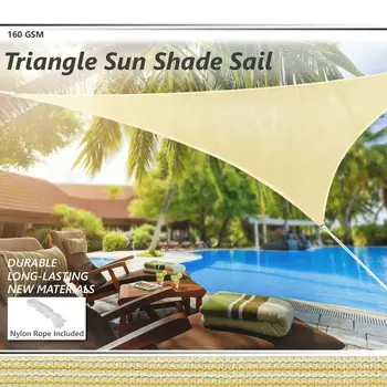 

300D Waterproof Polyester Square Rectangle Shade Sail garden terrace Canopy swimming Sun shade Camping Hiking Yard sail awning