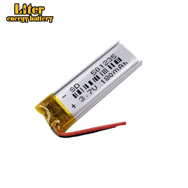 Polymer lithium battery 3.7 V 180mAh 501235 can be CE FCC ROHS MSDS quality certification