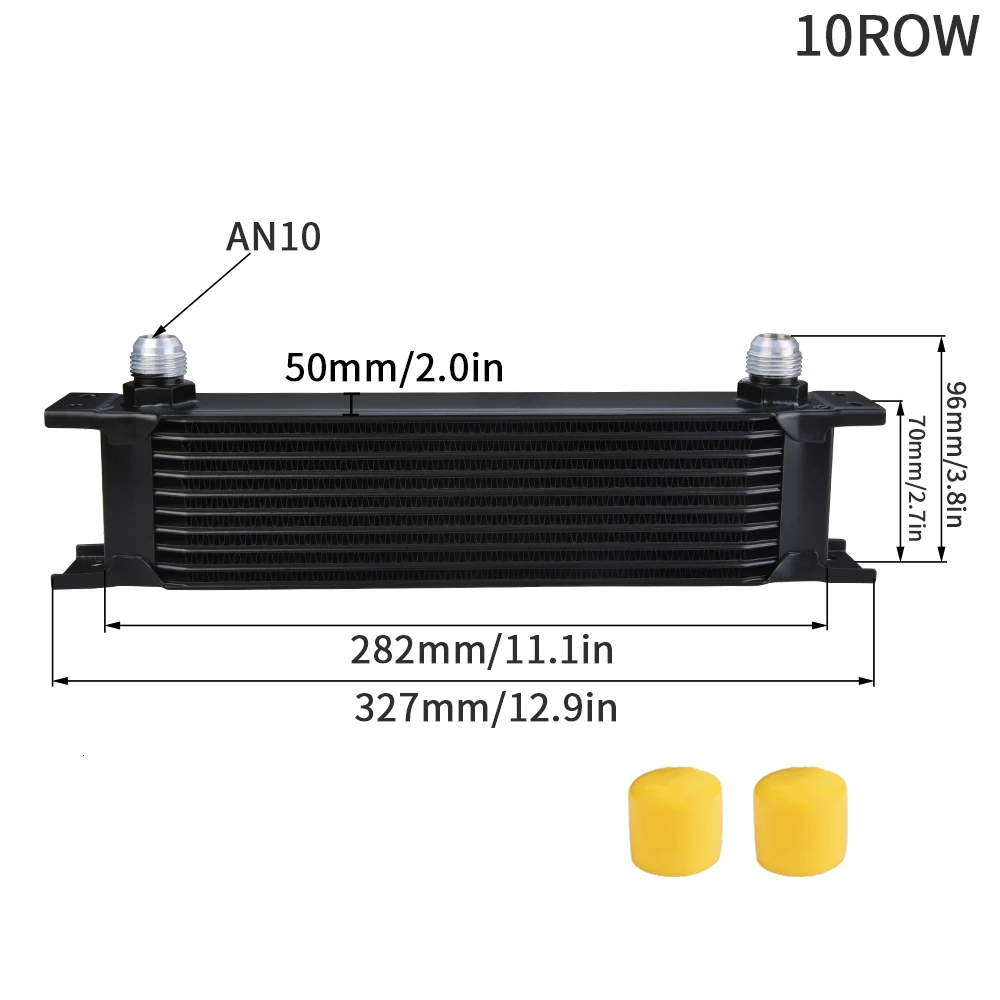 SPEEDWOW 10Row AN10 алюминиевый наборный пластинчатый масляный радиатор для трансмиссии двигателя британского типа излучающий комплект Система охлаждения Универсальная