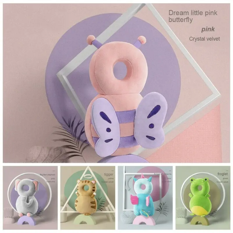 

Cute 1-3T Toddler Baby Head Protector Safety Pad Cushion Back Prevent Injured Unicorn Bee Cartoon Security Pillows