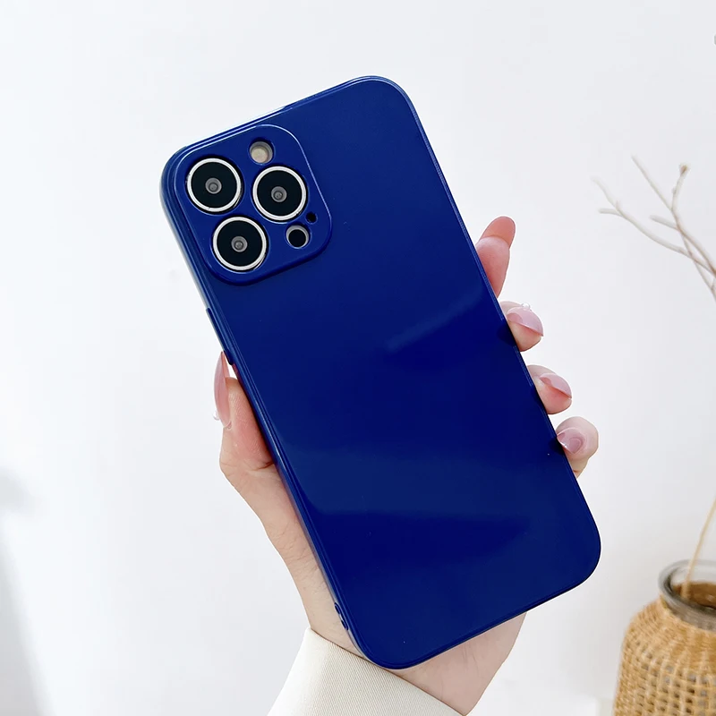Blue Candy Color Silicone Case For Iphone 13 Pro Max 12 Mini 11 X Xs Xr 7 8 Plus Se 6 13pro Iphone13 Green Black Pink Cover Phone Case Covers Aliexpress