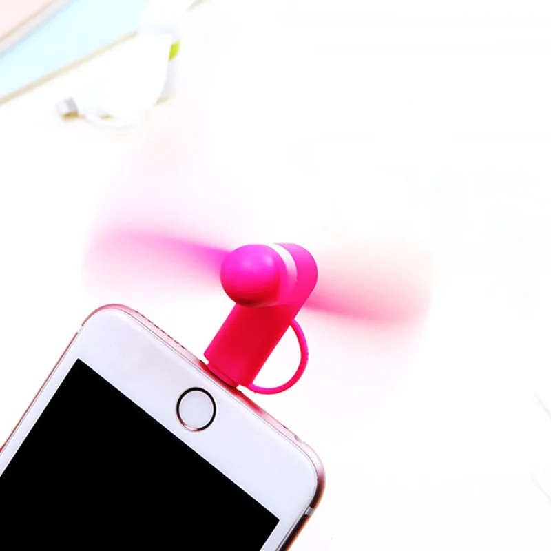 2 IN 1 Travel Portable Cell Phone Mini Fan Cooling Cooler For Micro USB C For iPhone 5 6 6S 7 Plus 8 X for Android Not Type-c