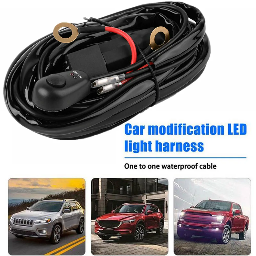 Светодиодный светильник бар набор монтажной схемы света 12V 40Amp 16AWG предохранитель